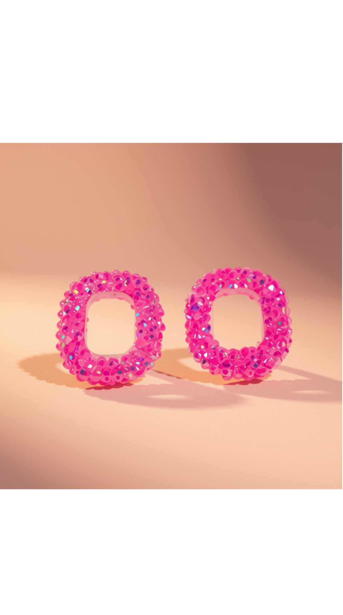 Breaking the Loop Session - bold crimson open oval statement earrings