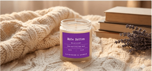 Lavender Amber Candle for Calmness - Promote Relaxation