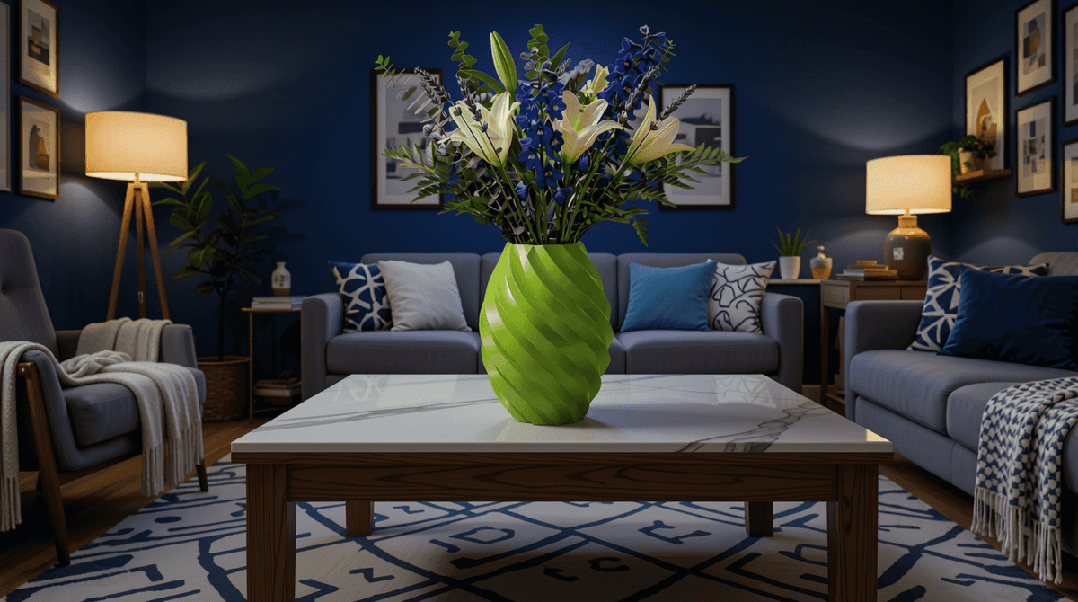 The Oasis Green Spiral Vase 
