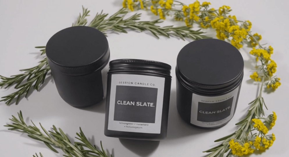 Natural Soy Candle: Rosemary & Lemongrass for a Fresh Start