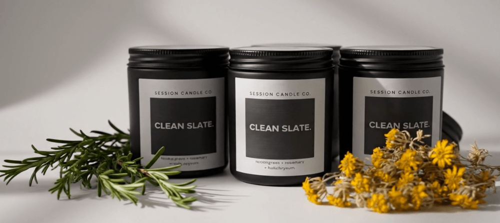Natural Soy Candle: Rosemary & Lemongrass for a Fresh Start