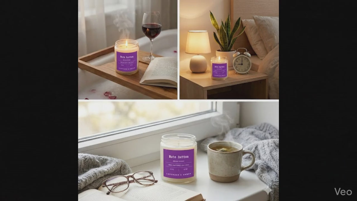 Lavender Amber Candle for Calmness - Promote Relaxation